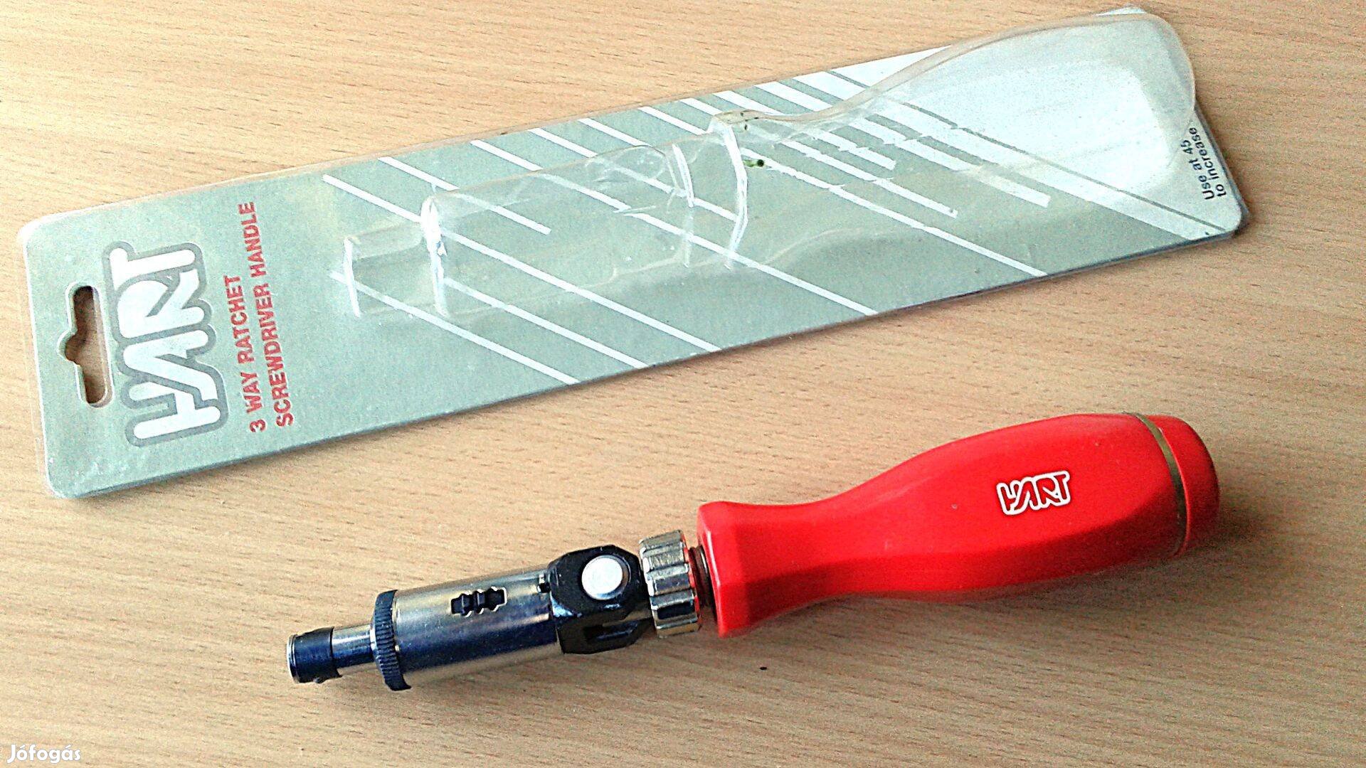 Hart Racsnis csavarhúzó csuklós fejjel, bit tárolóval + 7db bit