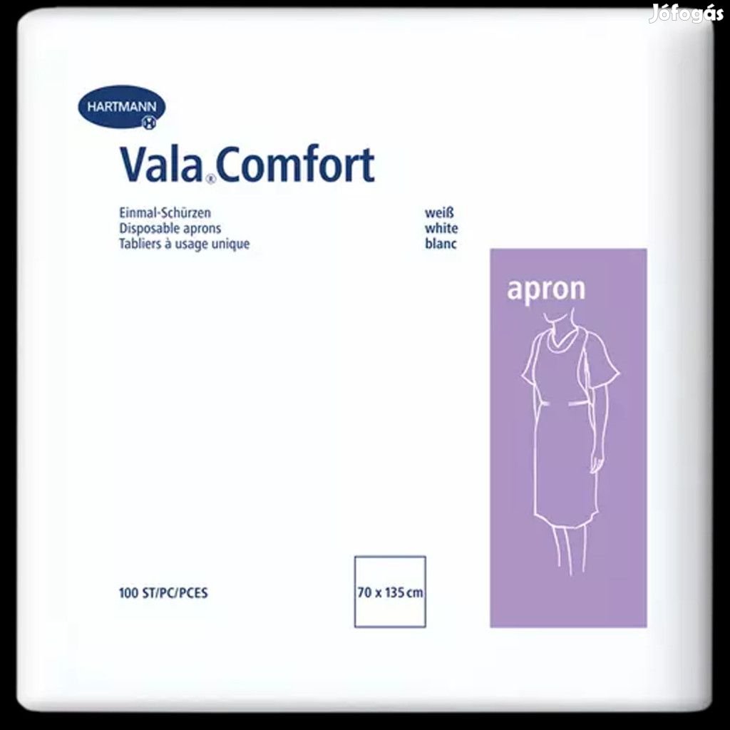 Hartmann Vala Comfort kötény 135 cm, egyszerhasználatos 100db