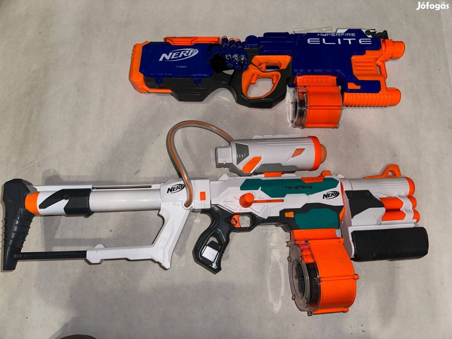 Hasbro Nerf Elite Hyperfire / Tri-Strike szivacslövő fegyver A kettő