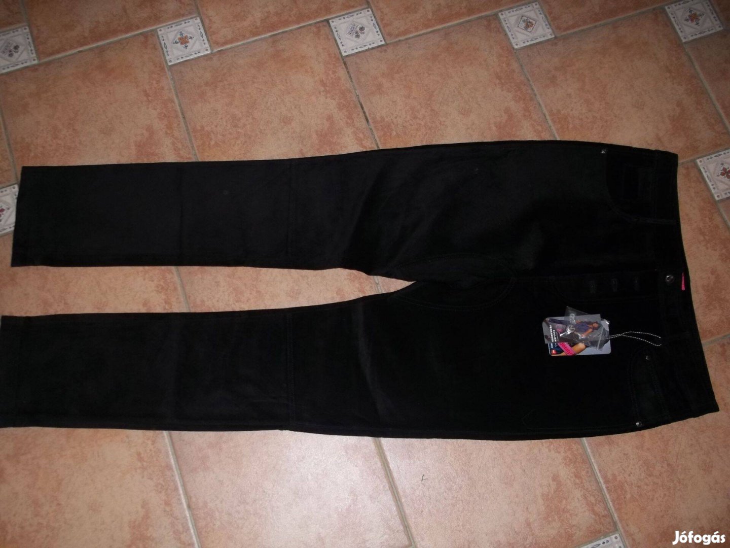 Hasítottbőr női bőrnadrág, derék 88cm, Nkd Design, új, címkés