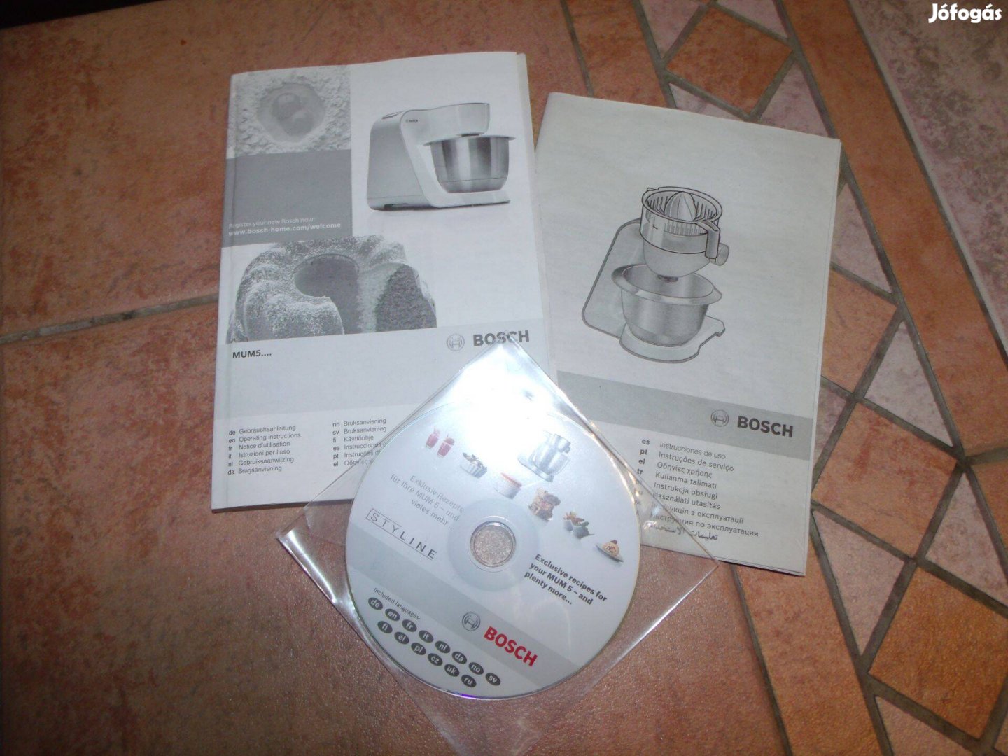 Használati utasítás és recept CD Bosch MUM5 robotgép