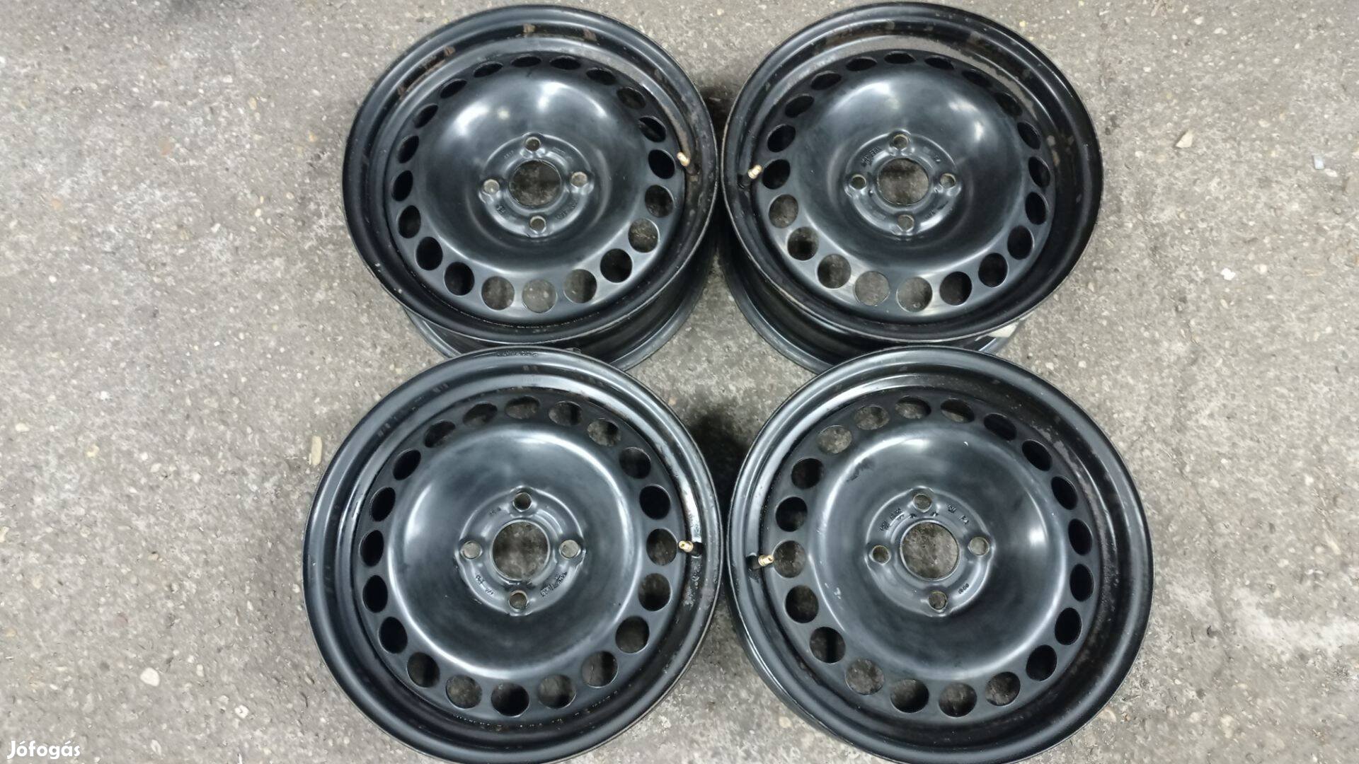 Használt 15 colos 4x100 lyukosztású Opel/Daewoo acél felni garnitúra