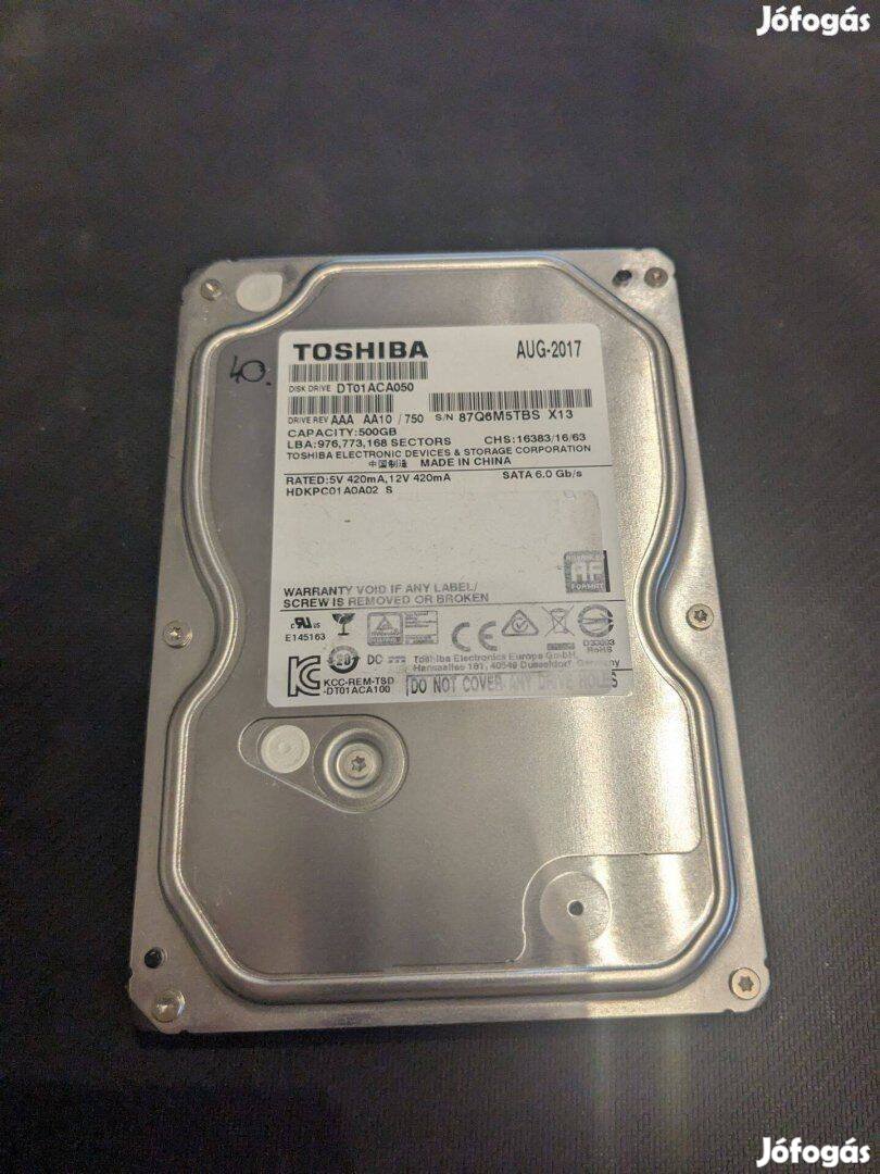 Használt 3,5 " Hdd 100% kondíció TOSHIBA DT01ACA050 500GB