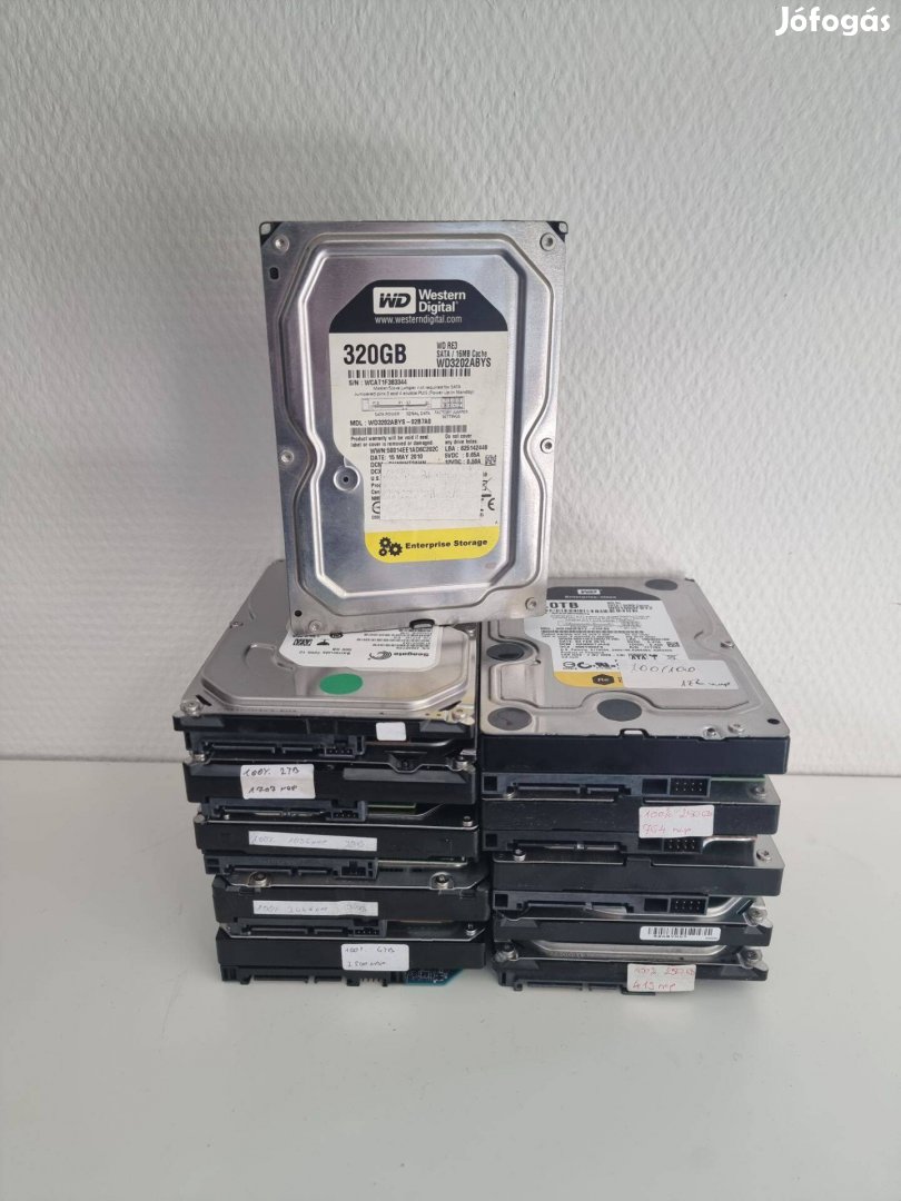 Használt 3,5" asztali PC HDD, merevlemez ->320GB - S-ATA