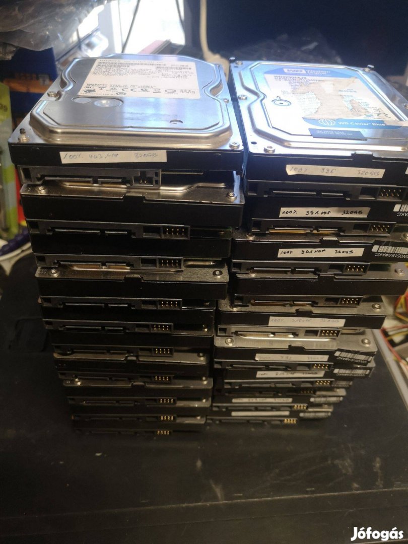 Használt 3,5" asztali PC HDD, merevlemez ->320GB - S-ATA