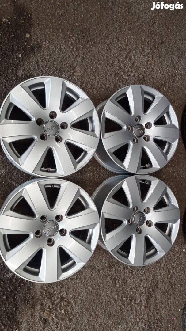 Használt 5x112 lyukosztású gyári Audi 16 colos alu felni garnitúra