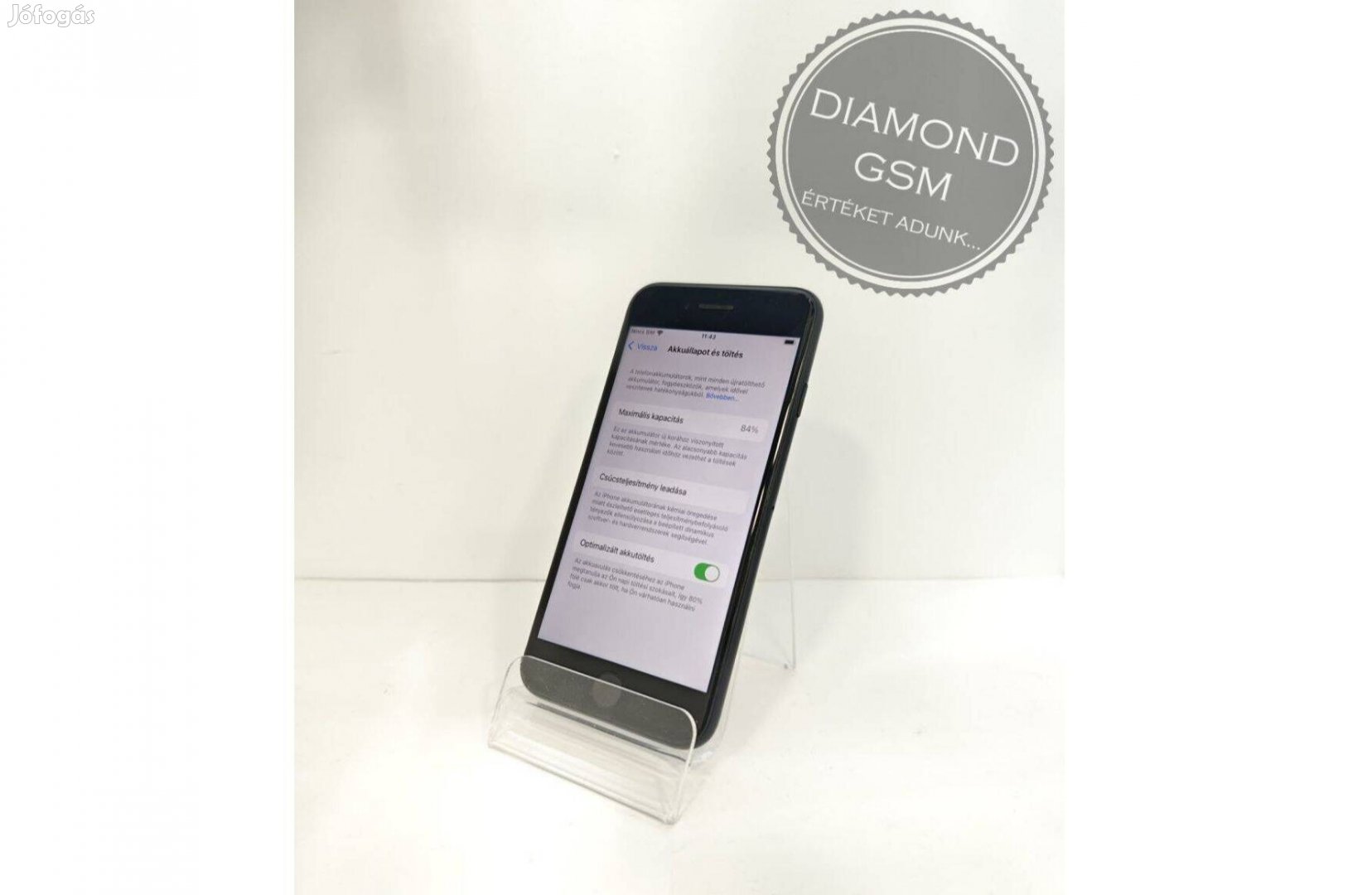 Használt Apple iphone SE 2022 64 GB, Fekete színben,