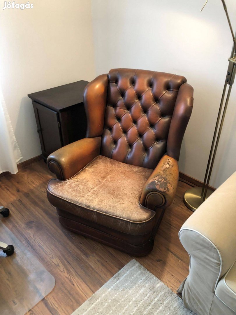 Használt Chesterfield bőr fotel