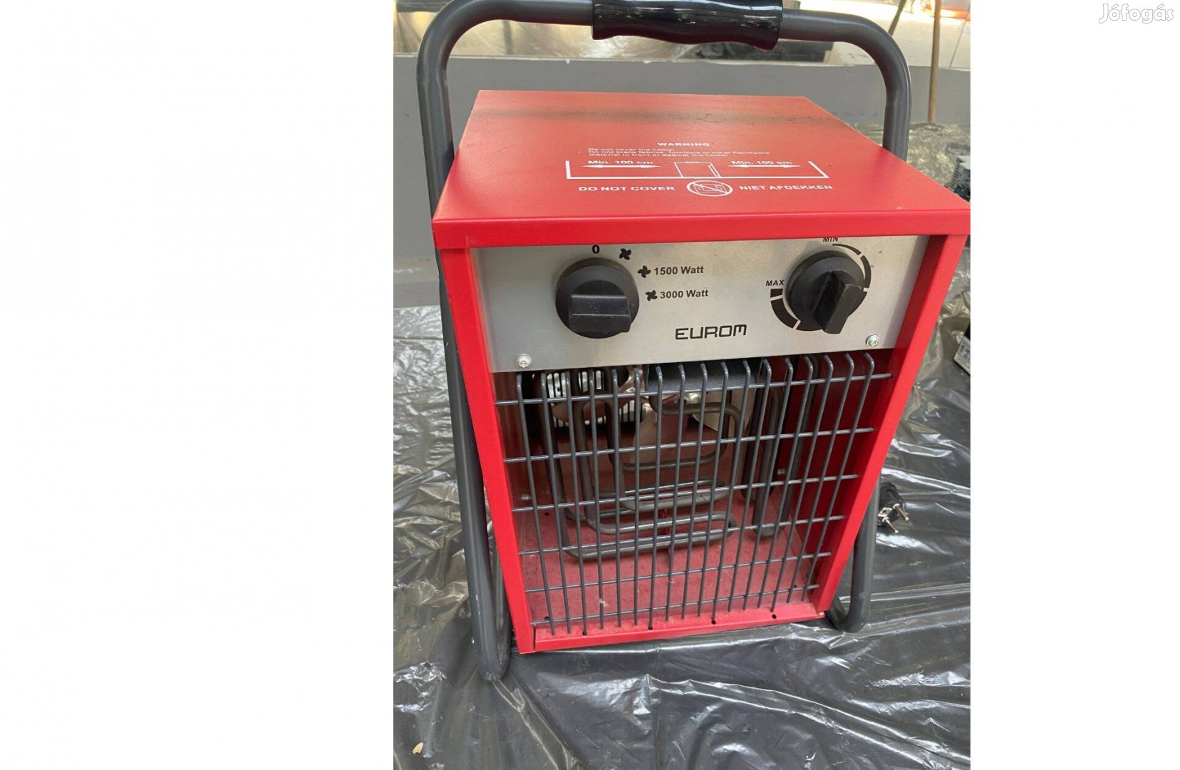 Használt Eurom Hősugárzó ventilátoros kerettel (EK3301) - 1500/3000 W
