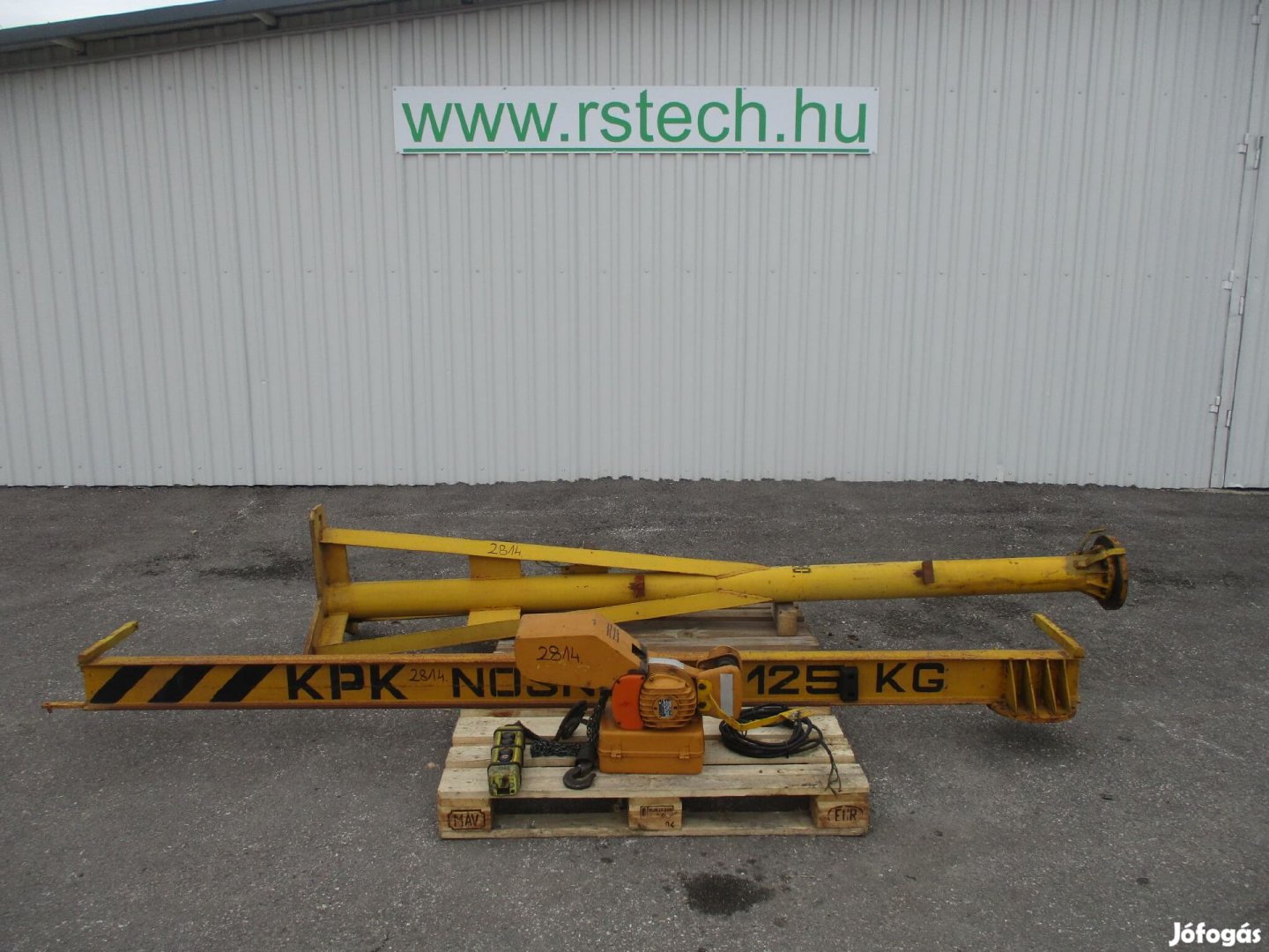 Használt Forgódaru forgó daru oszlopos konzolos 125 kg 2814