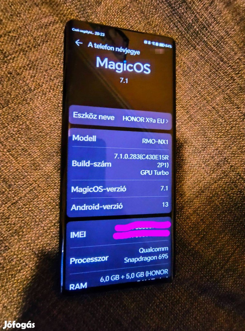 Használt Honor Magic5 lite 5g / X9a eladó, vagy cserélhető (Laptop!)