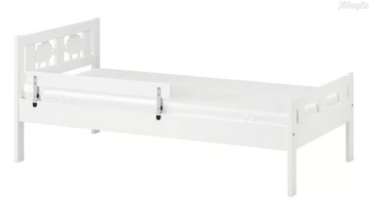 Használt IKEA Kritter gyerekágy matraccal lepedőkkel eladó