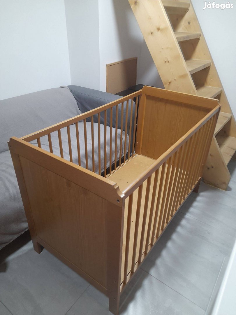 Használt IKEA Leksvik állítható babaágy , rácsoságy , kiságy
