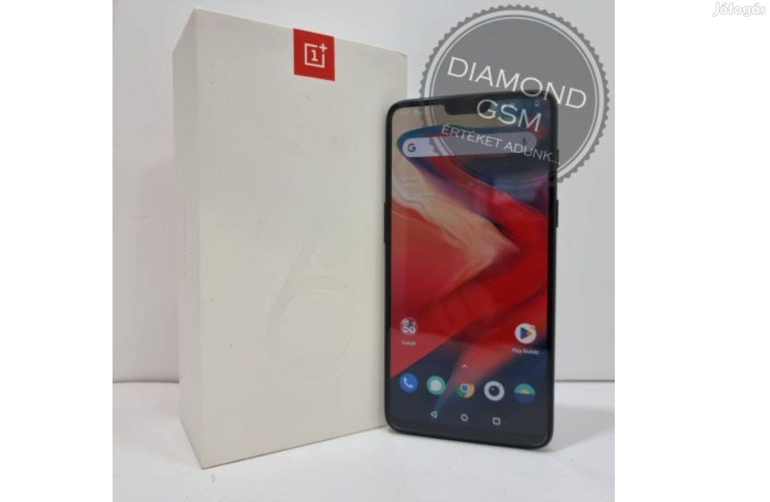 Használt Oneplus 6 A6003 128GB Dual, Fekete színben,