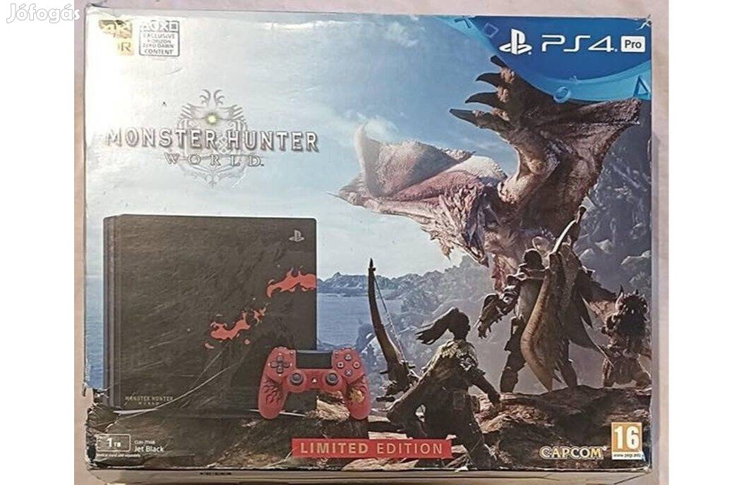 Használt Playstation Pro 1 TB Monster Hunter World Limited