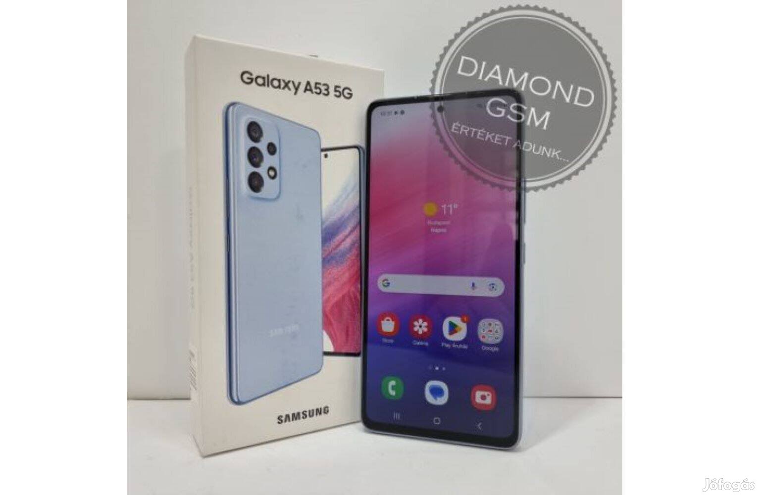 Használt Samsung Galaxy A53 5G 128GB Dual, Kék színben