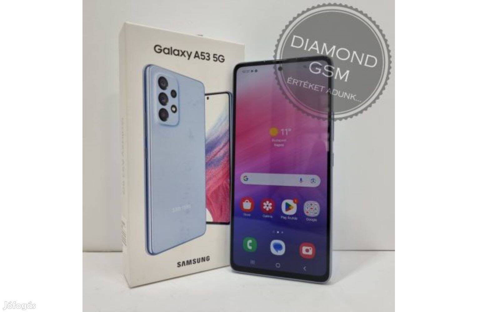 Használt Samsung Galaxy A53 5G 128GB Dual, Kék színben,