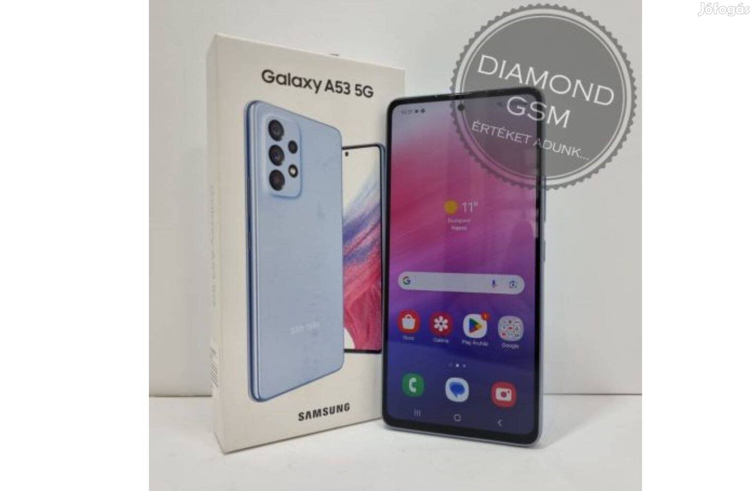 Használt Samsung Galaxy A53 5G 128GB Dual, Kék színben,