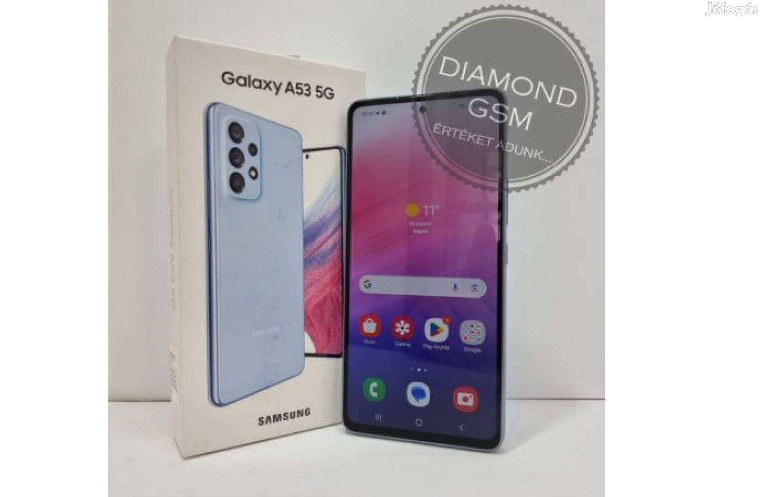 Használt Samsung Galaxy A53 5G 128GB Dual, Kék színben,