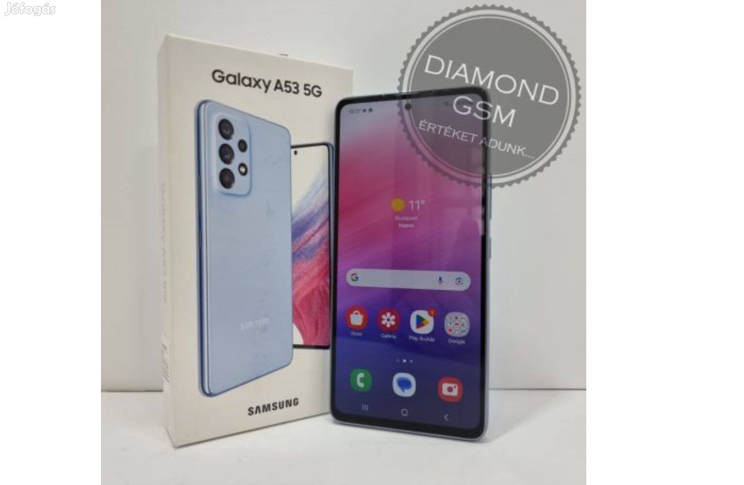 Használt Samsung Galaxy A53 5G 128GB Dual, Kék színben,