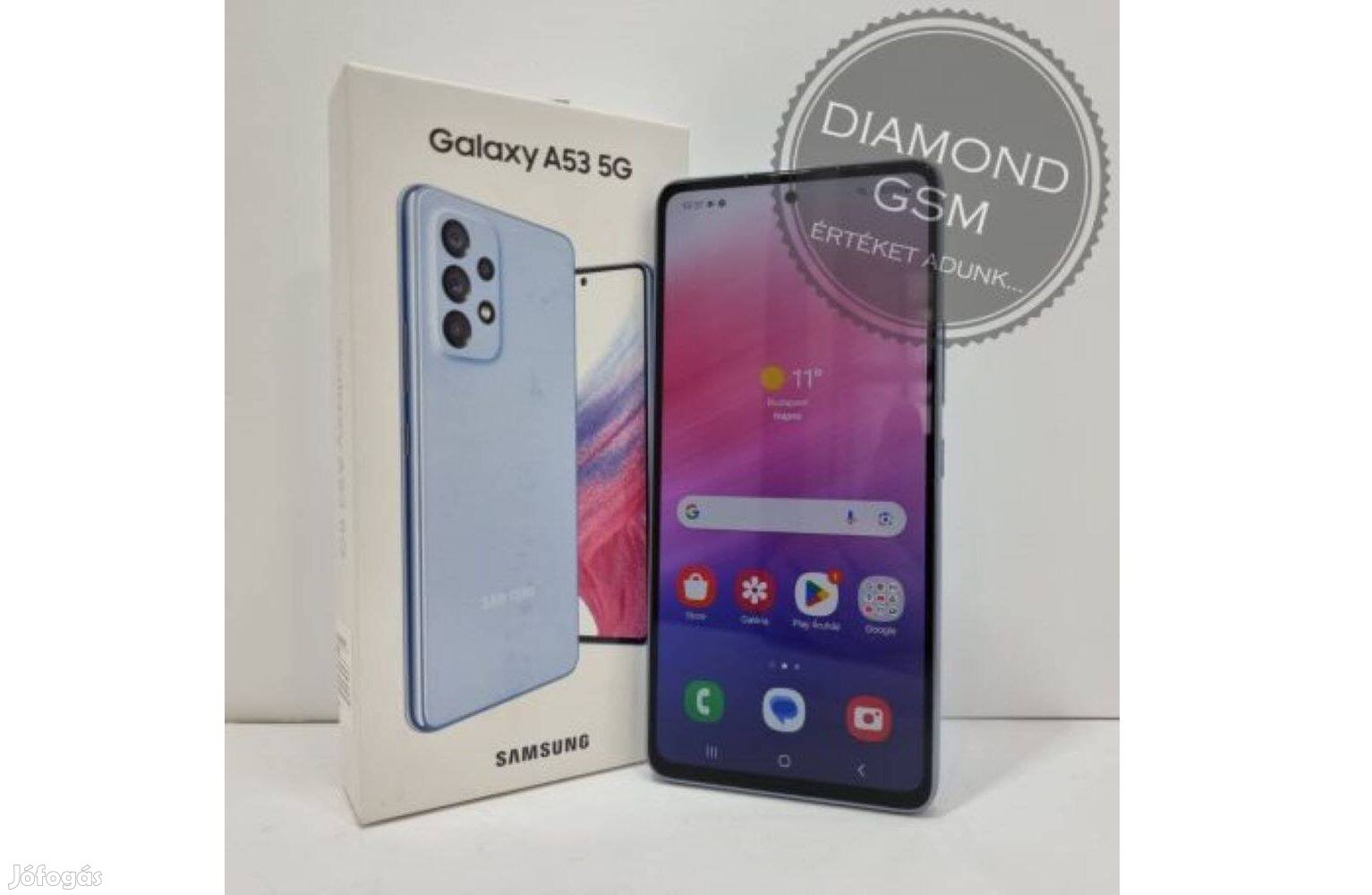 Használt Samsung Galaxy A53 5G 128GB Dual, Kék színben,