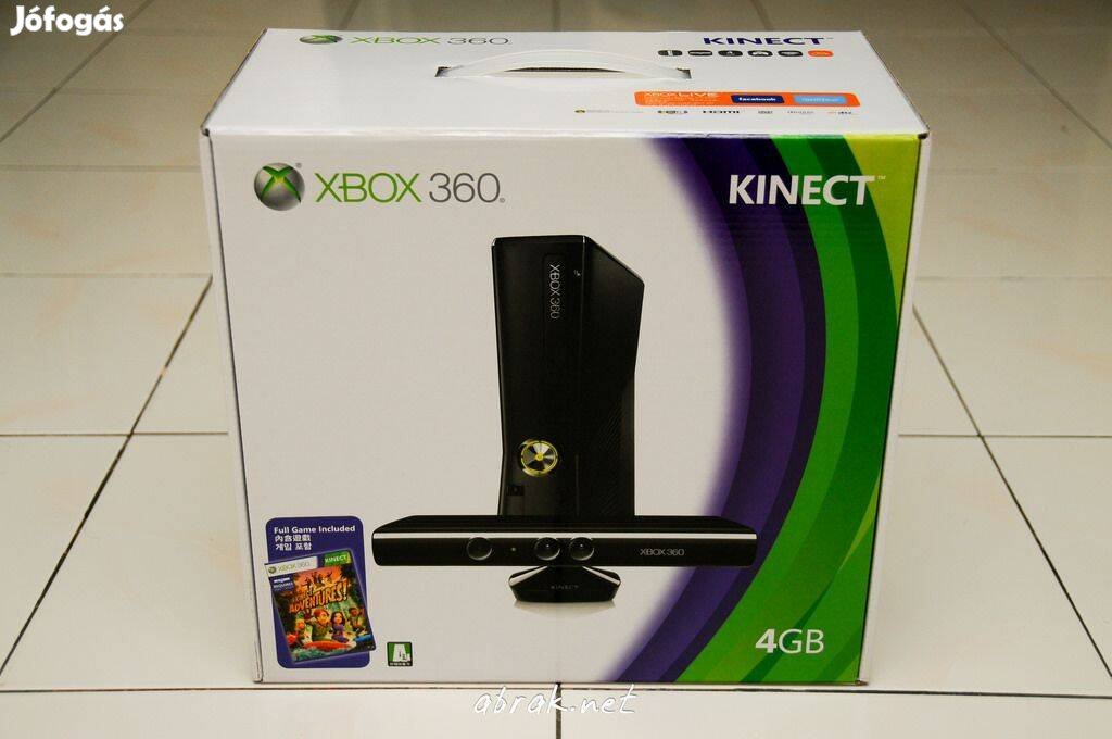 Használt Xbox 360 4 GB Kinect Bundle a Playbox-tól