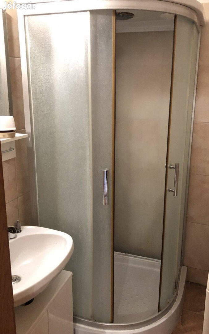 Használt, hátfalas 90x90 zuhanykabin ingyen elvihető