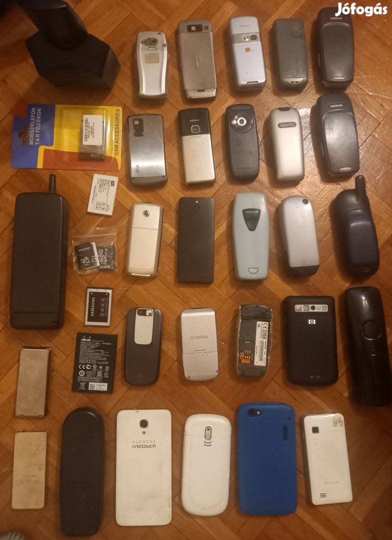 Használt, hibás telefon, akku csomag
