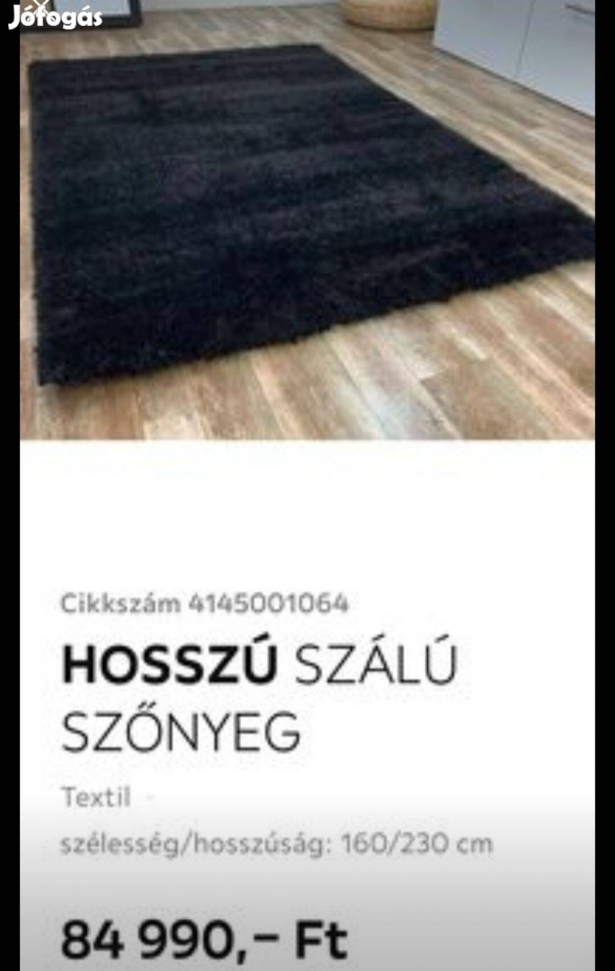 Használt jó állapotú hosszú szálú szőnyeg eladó Veszprémben