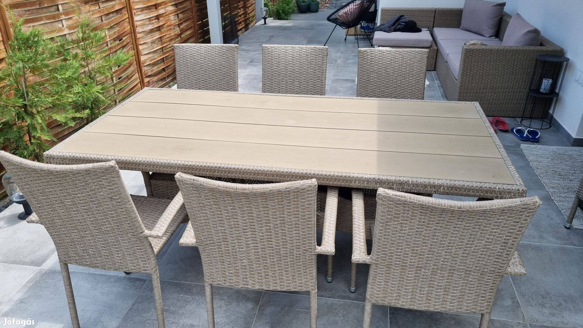 Használt kerti étkező garnitúra