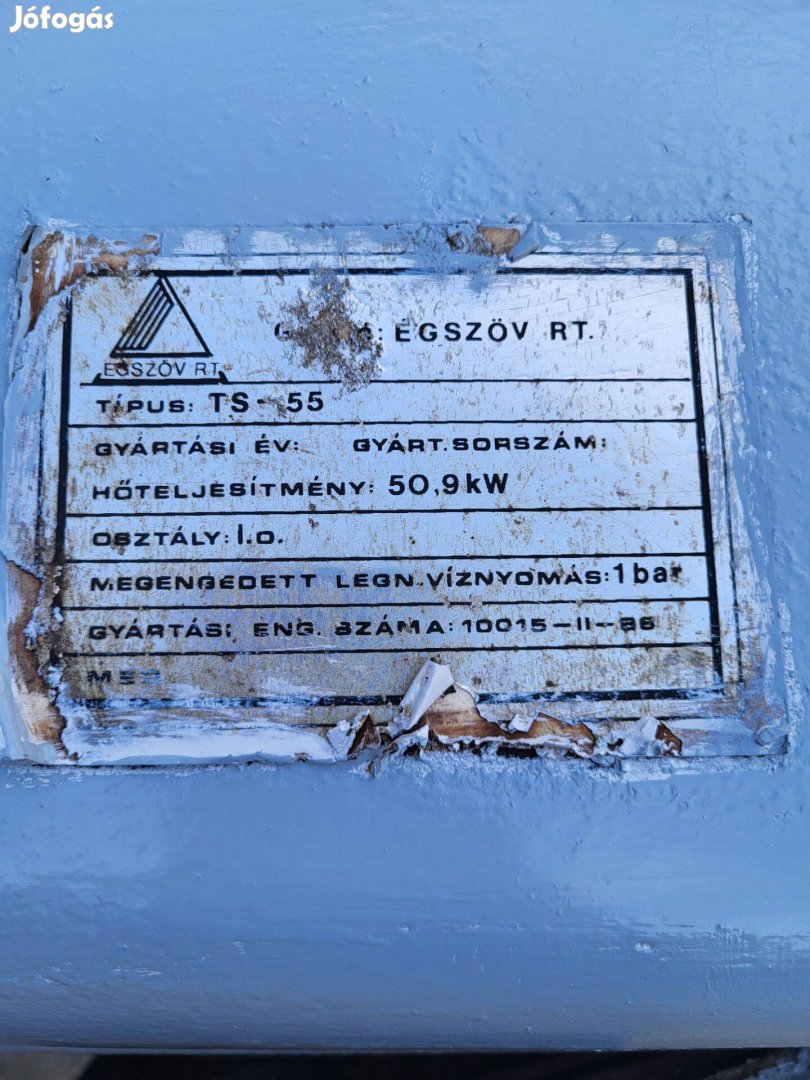 Használt lemezkazán eladó. 50kw-os.Burkolattal