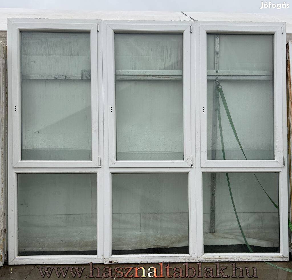 Használt műanyag ablak sorolmány 3x1 szárnyas kivitel