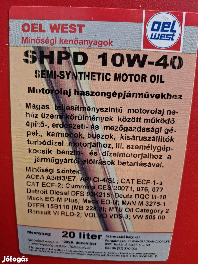 Haszongép motorolaj