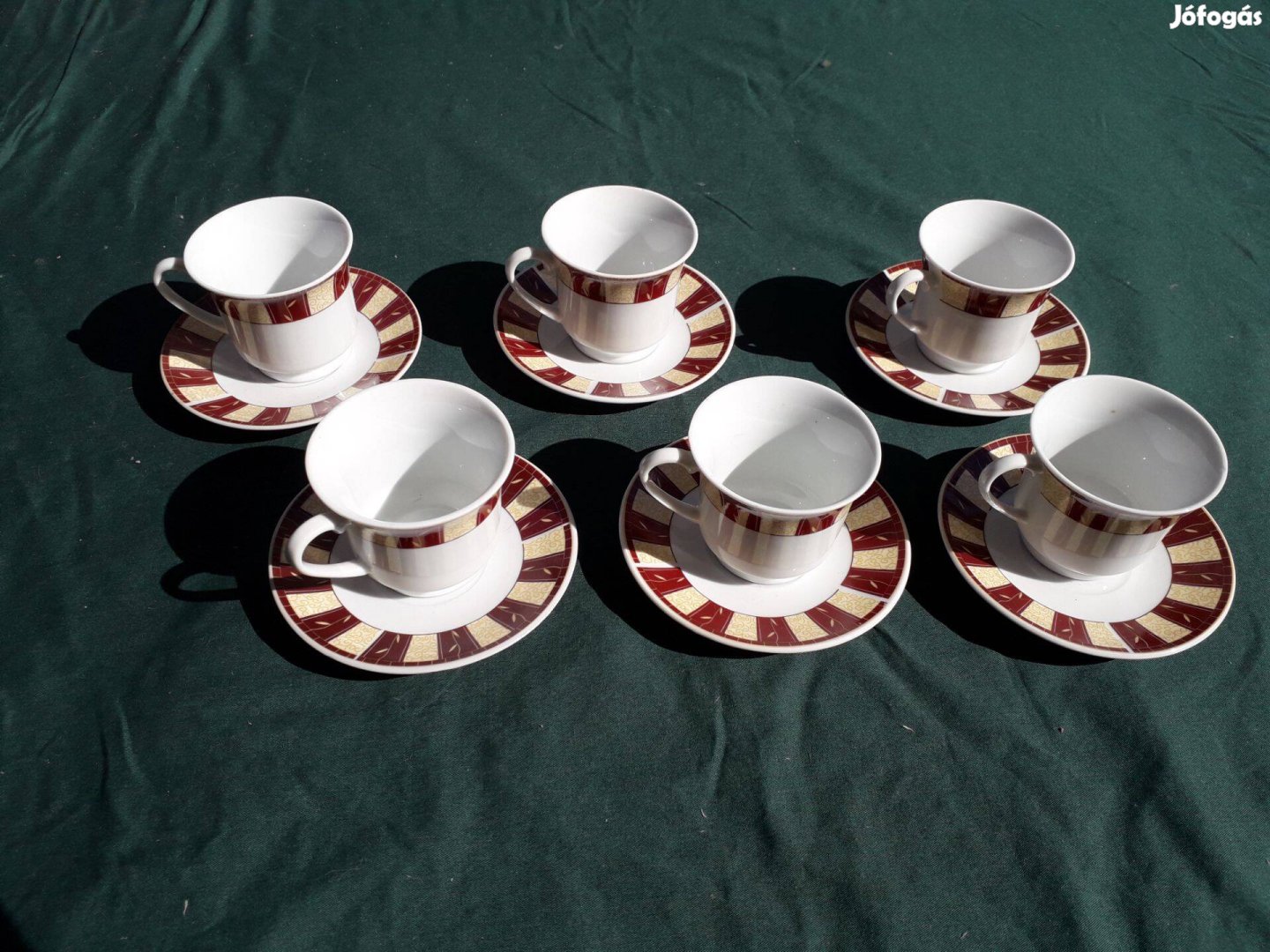 Hat személyes porcelán kávéskészlet