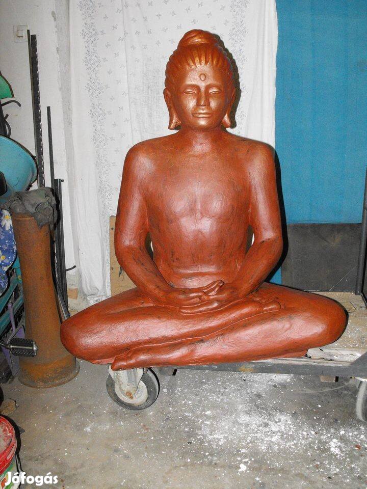 Hatalmas 120cm Buddha szobor bronzozott Joga teremből 70Kg