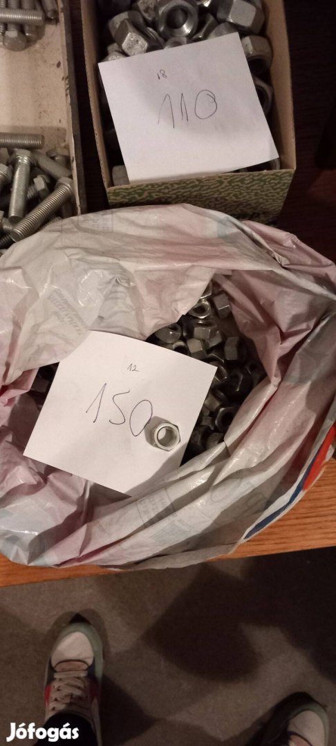 Hatoldalas csavar, anyacsavar