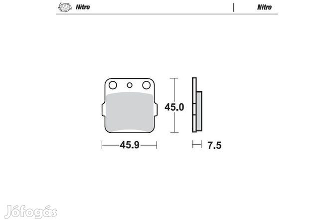 Hátsó fékbetétek Moto Master Nitro KX 80 / 85