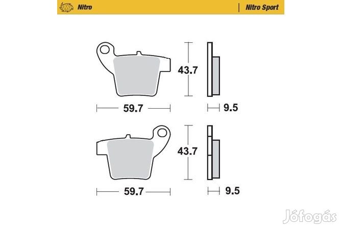 Hátsó fékbetétek Moto Master Nitro TC / SX 65