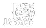 Hátsó féktárcsa 184mm NG Brake Disc Gilera GSM