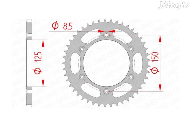 Hátsó lánckerék Afam acél 50 fogú KTM / Husqvarna