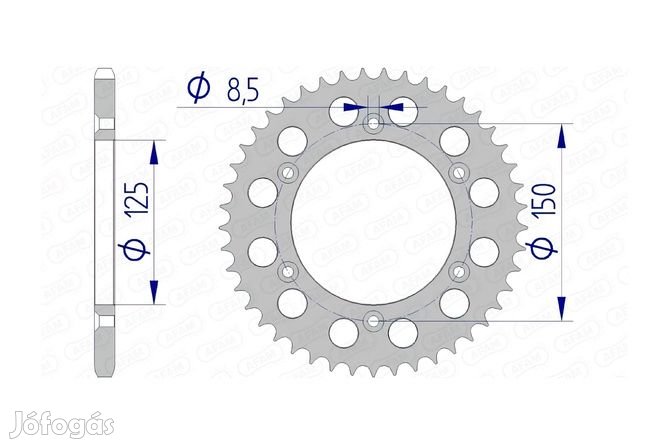 Hátsó lánckerék Afam alumínium 40 fogú KTM / Husqvarna