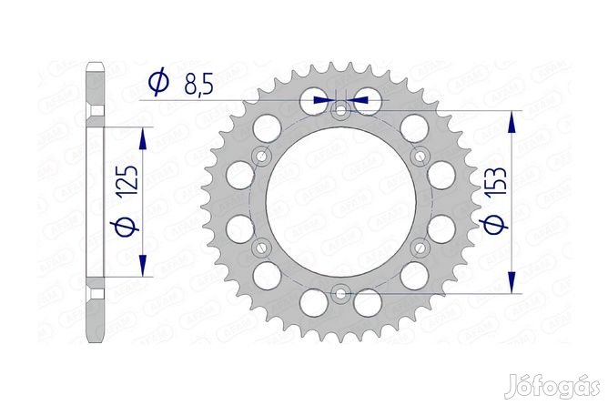 Hátsó lánckerék Afam alumínium 42 fogas Honda CR / CRF / XR