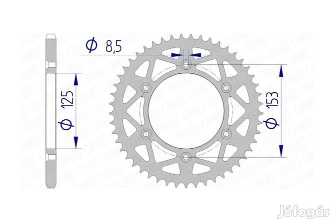 Hátsó lánckerék Afam alumínium 50 fogú Honda CR / CRF / XR