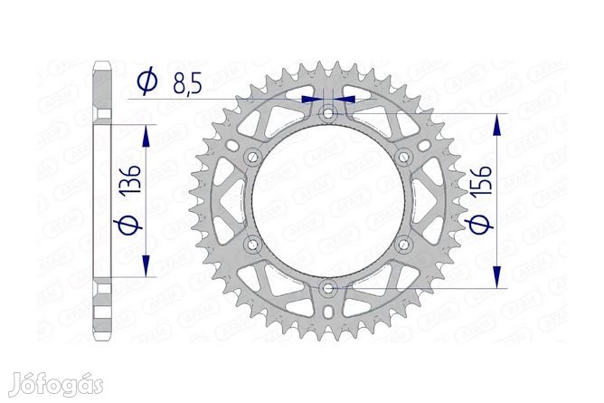 Hátsó lánckerék Afam alumínium öntisztító 51 fog GasGas / Husqvarna