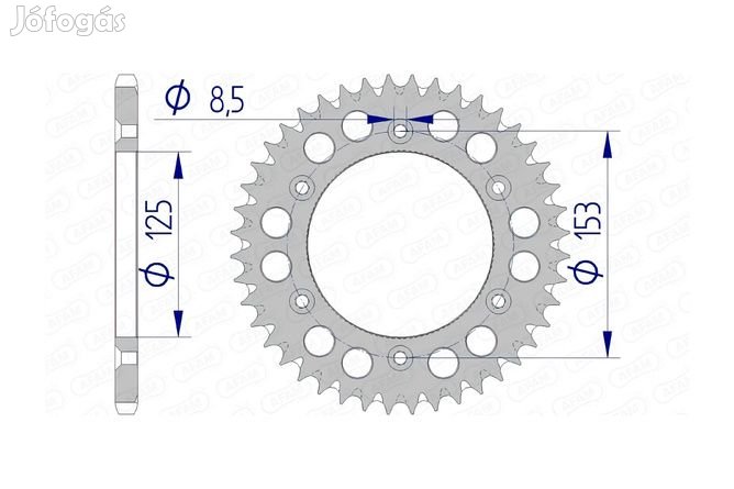 Hátsó lánckerék Afam alumínium öntisztuló 46 fogas Honda CR / CRF / XR