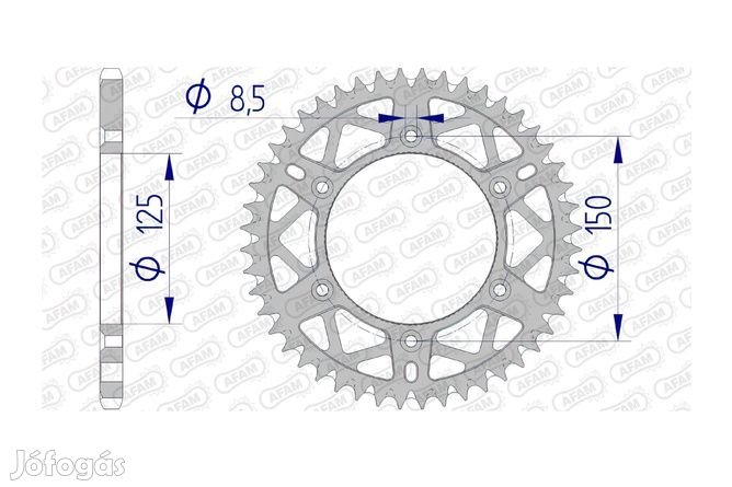 Hátsó lánckerék Afam alumínium öntisztuló 49 fog KTM / Husqvarna