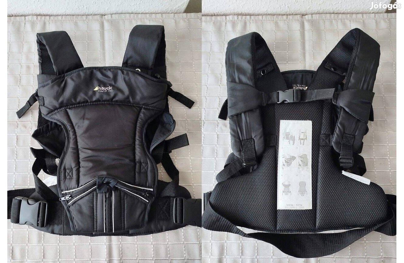 Hauck 3-Way Carrier Black babahordozó kenguru 3,5-12 kg