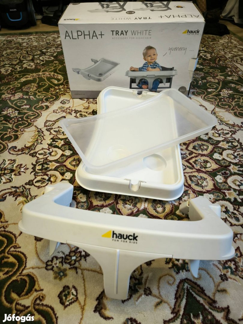 Hauck Alpha+ tray white  etetőszék tálca 