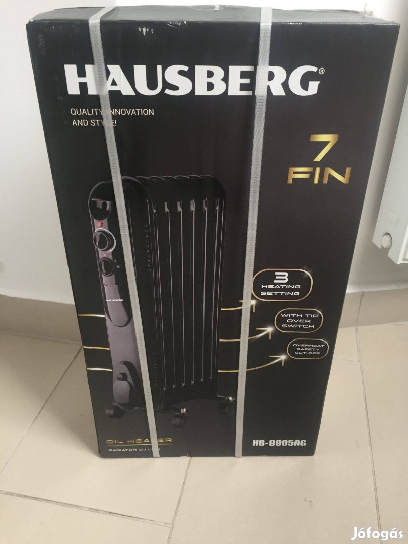 Hausberg DA00890 Hősugárzó olajradiátor 600-900-1500W 7 lamellás 110x5