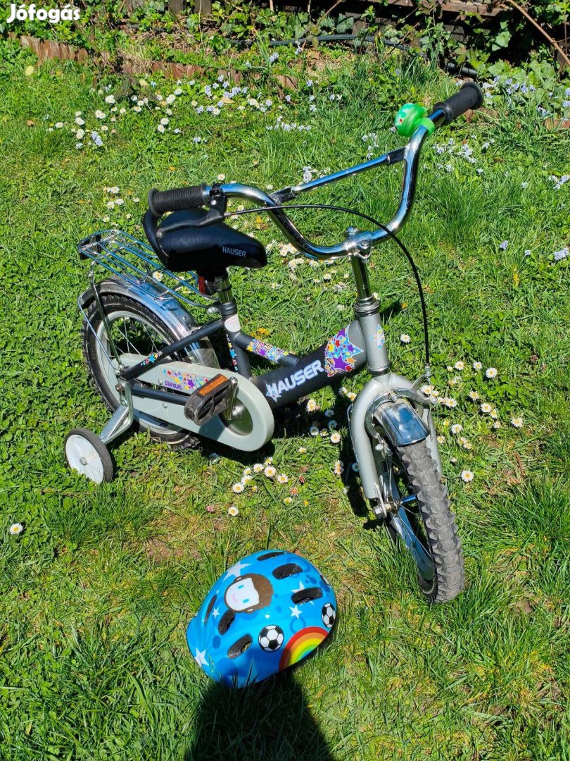 Hauser 14-es gyerekkerékpár levehető segédkerekekkel